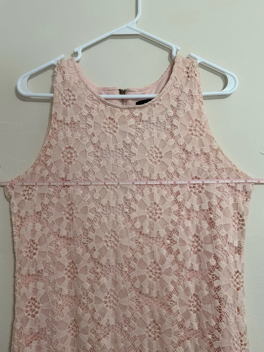Ronni Nicole Blush Pink Lace Sheath Dress | Women’s Size Small | Sleeveless